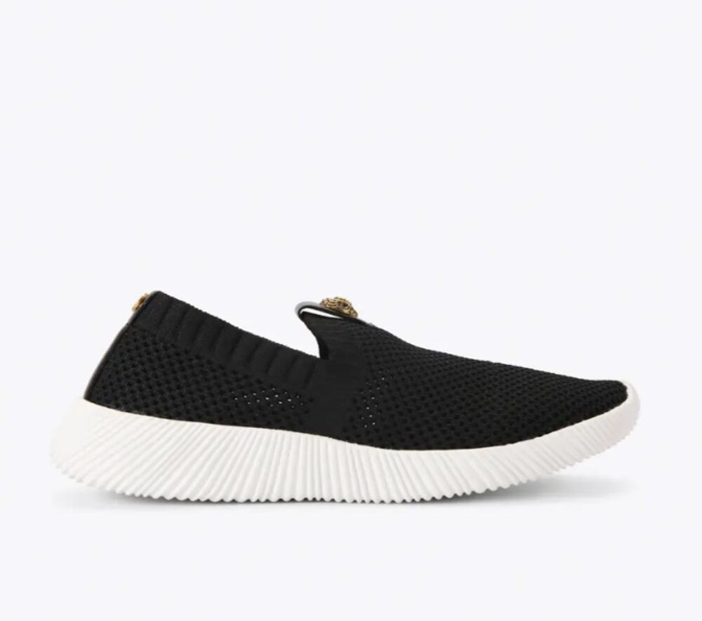 KURT GEIGER LONDON Lorna Sneakers Slip On Low Top Black Womens EU 37 US 7 UK 4